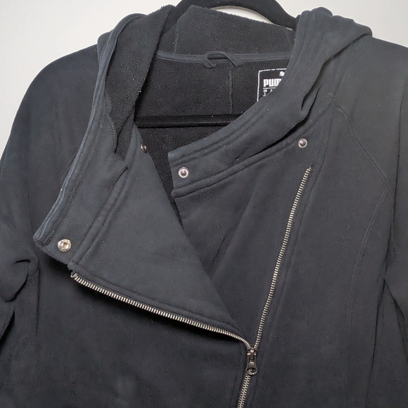 Puma Asymmetrical Full Zip Hoodie Black - Large - Picture 3 of 9